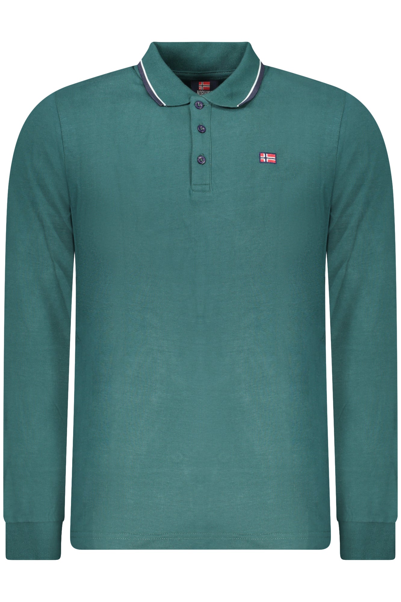 NORWEGEN 1963 HERREN LANGÄRMLIGES POLOSHIRT, GRÜN