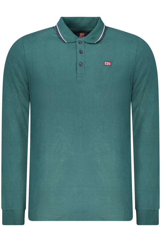 NORWEGEN 1963 HERREN LANGÄRMLIGES POLOSHIRT, GRÜN