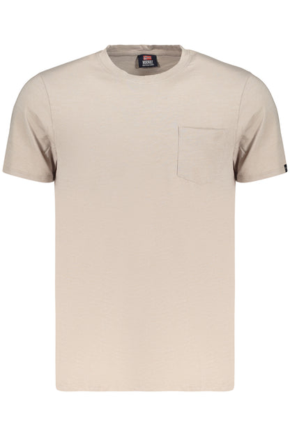 NORWEGEN 1963 HERREN-KURZARM-T-SHIRT BEIGE