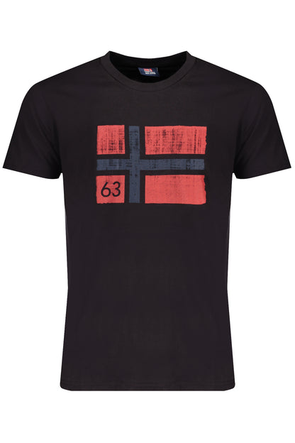 NORWEGEN 1963 HERREN-KURZARM-T-SHIRT SCHWARZ