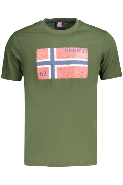 NORWEGEN 1963 HERREN KURZARM-T-SHIRT GRÜN