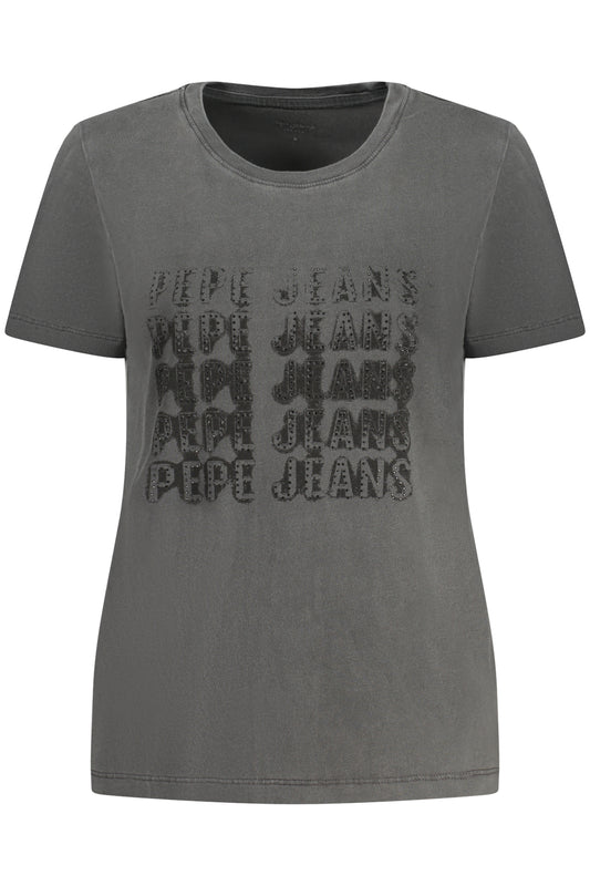 PEPE JEANS DAMEN KURZARM-T-SHIRT SCHWARZ