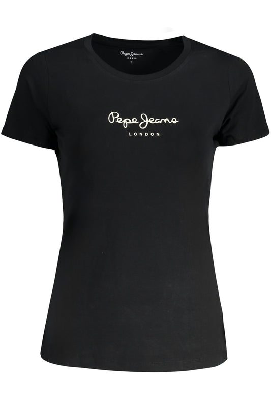 PEPE JEANS DAMEN KURZARM T-SHIRT SCHWARZ