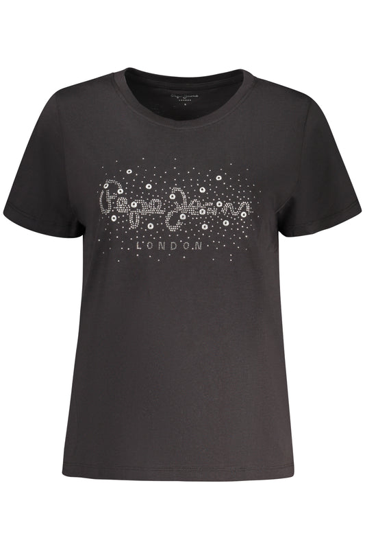 PEPE JEANS DAMEN KURZARM-T-SHIRT SCHWARZ