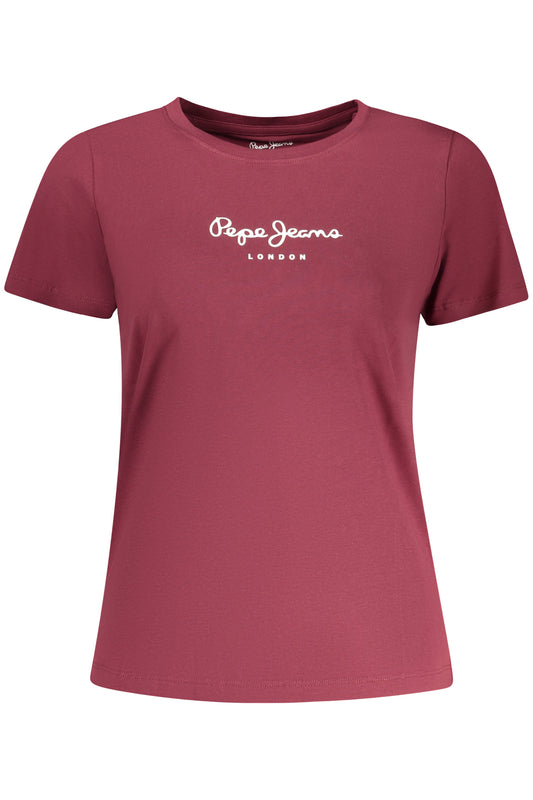 PEPE JEANS DAMEN-T-SHIRT MIT KURZEN ÄRMELN, ROT