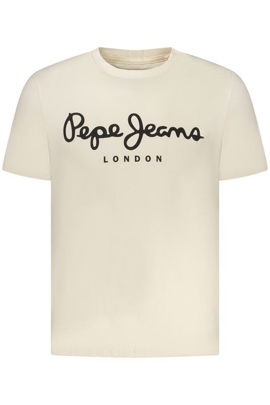 PEPE JEANS Herren-T-Shirt mit kurzen Ärmeln, Beige