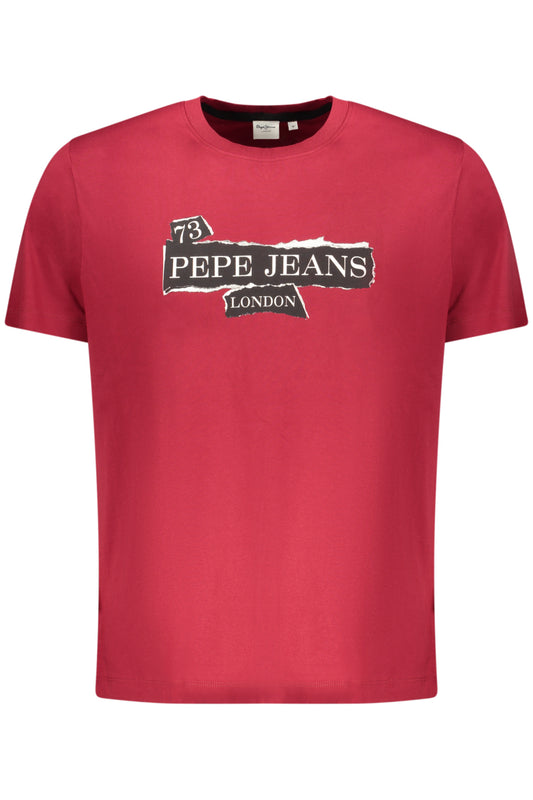 PEPE JEANS Herren-T-Shirt mit kurzen Ärmeln, Rot