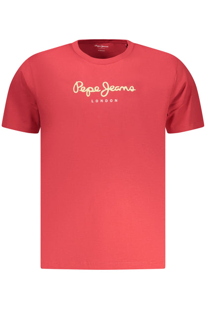 PEPE JEANS Herren-T-Shirt mit kurzen Ärmeln, Rot