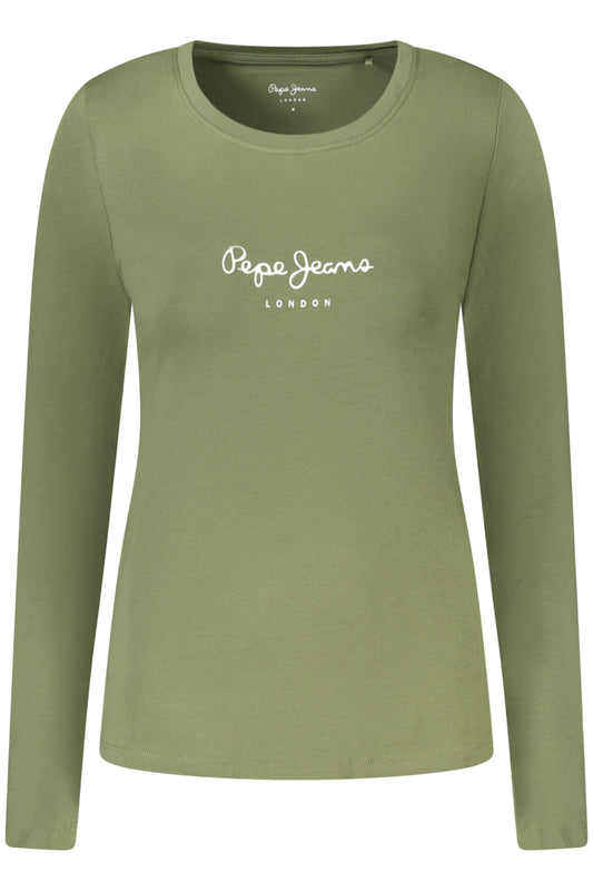 PEPE JEANS DAMEN LANGARM T-SHIRT, GRÜN