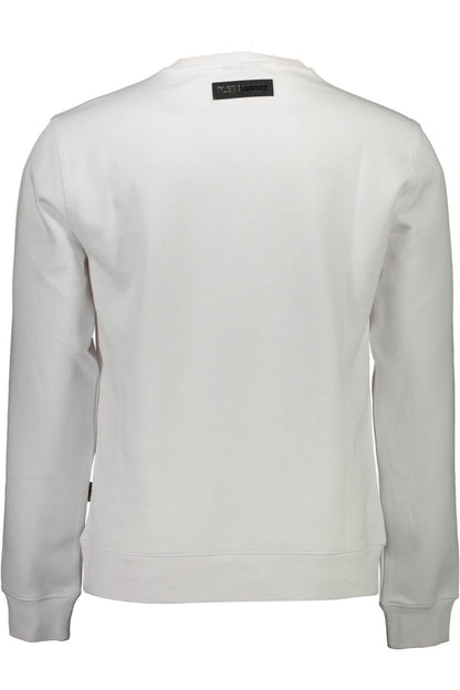 PLEIN SPORT HERREN-SWEATSHIRT MIT ZIP WEISS
