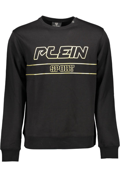 PLEIN SPORT HERREN SCHWARZES SWEATSHIRT MIT ZIP