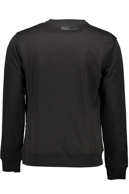 PLEIN SPORT HERREN SCHWARZES SWEATSHIRT MIT ZIP