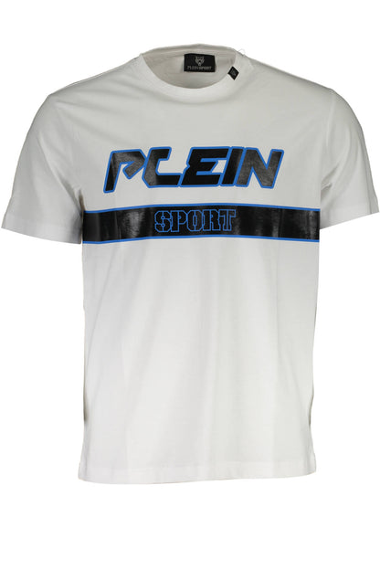 PLEIN SPORT WEISSES KURZARM-T-SHIRT FÜR HERREN