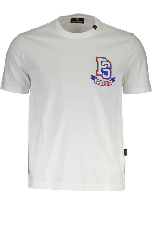 PLEIN SPORT WEISSES KURZARM-T-SHIRT FÜR HERREN
