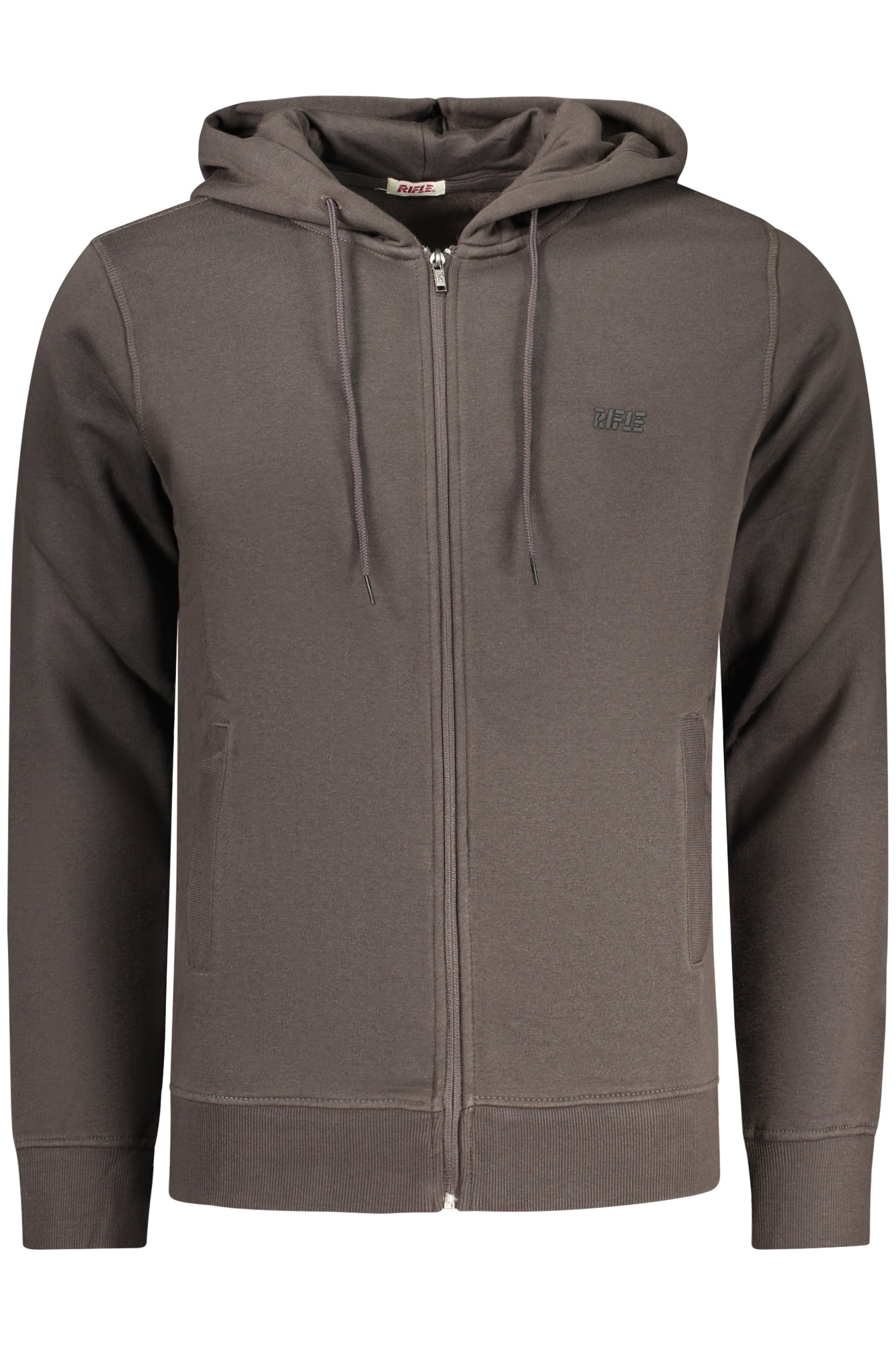 RIFLE Herren-Sweatshirt mit Reißverschluss, grau