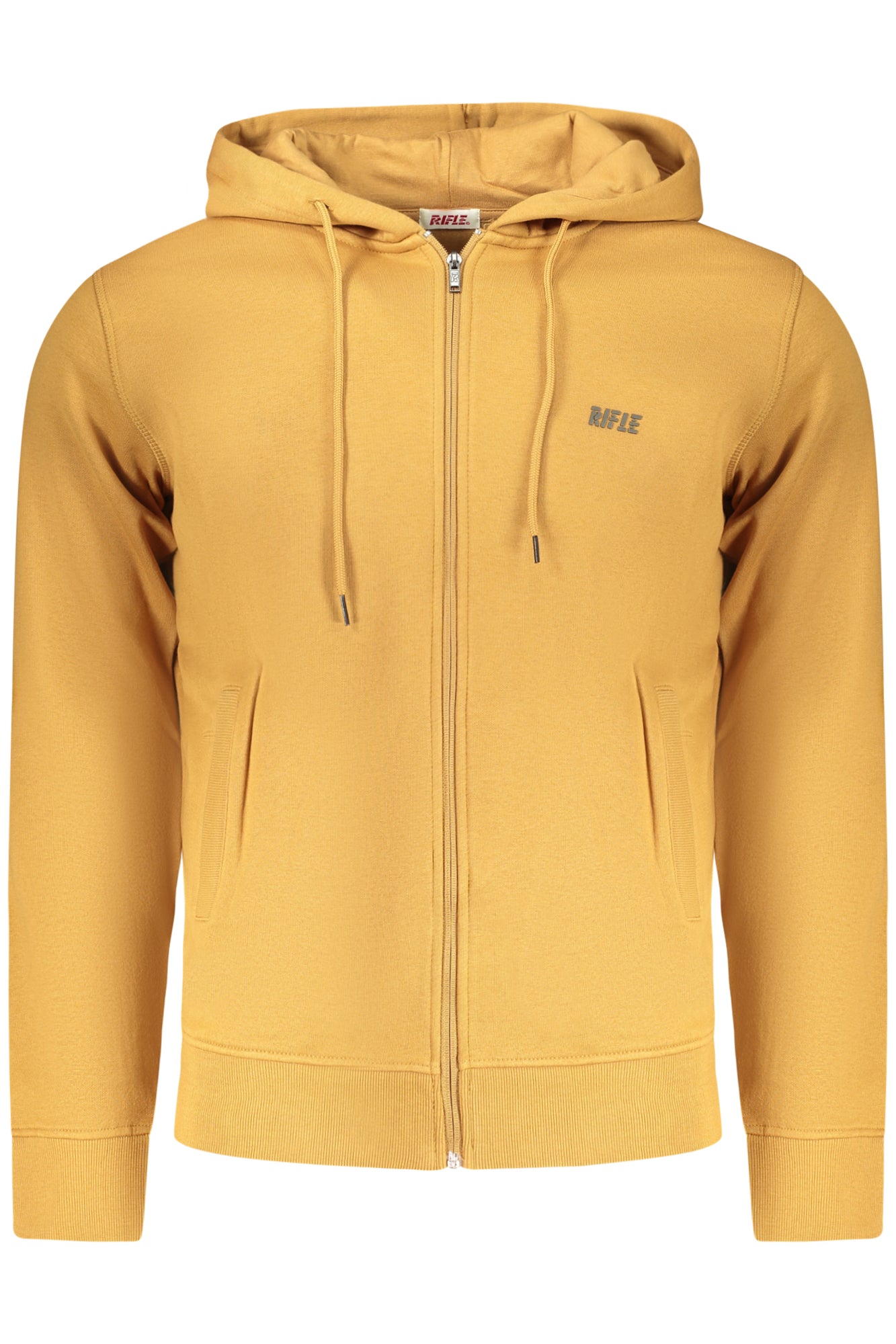 RIFLE HERREN-SWEATSHIRT MIT REISSVERSCHLUSS, BRAUNE WEITE