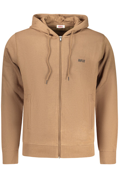 RIFLE HERREN-SWEATSHIRT MIT REISSVERSCHLUSS, BRAUNE WEITE