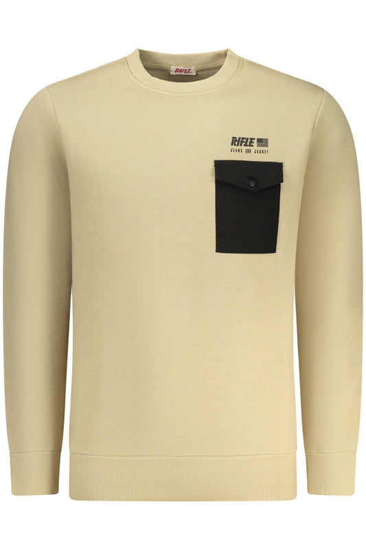 RIFLE Herren-Sweatshirt mit Reißverschluss, beige
