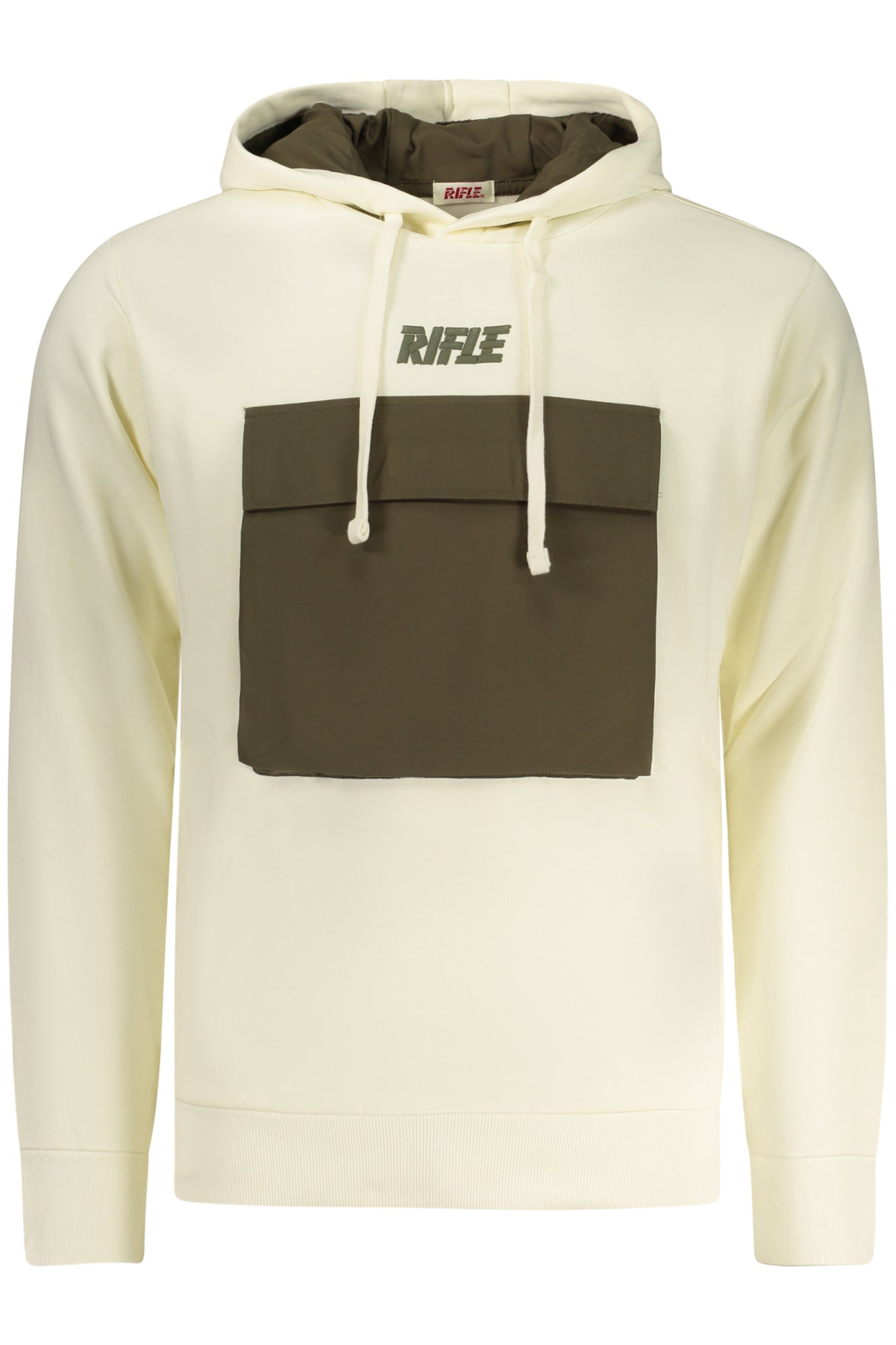 RIFLE Herren-Sweatshirt mit Reißverschluss, weiß