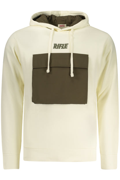 RIFLE Herren-Sweatshirt mit Reißverschluss, weiß