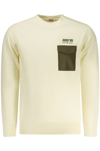 RIFLE Herren-Sweatshirt mit Reißverschluss, weiß