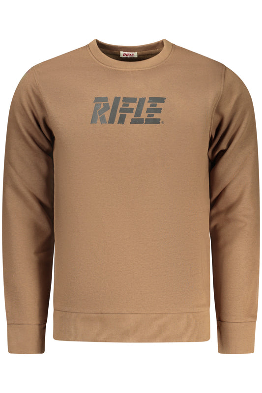RIFLE Herren-Sweatshirt mit Reißverschluss, braun