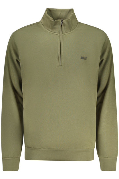 RIFLE Herren-Sweatshirt mit Reißverschluss, grün