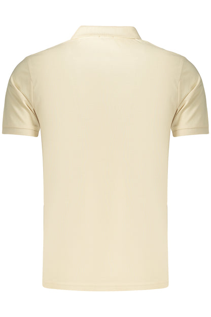 Herren-Poloshirt mit kurzen Ärmeln und Gewehrmotiv, Beige