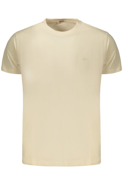 Herren-T-Shirt mit Gewehrmotiv, kurzärmelig, beige