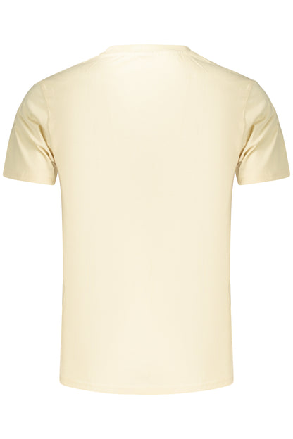 Herren-T-Shirt mit Gewehrmotiv, kurzärmelig, beige