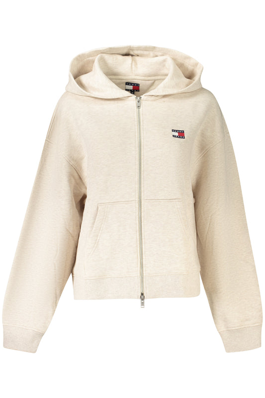 TOMMY HILFIGER DAMEN-SWEATSHIRT MIT ZIP BEIGE