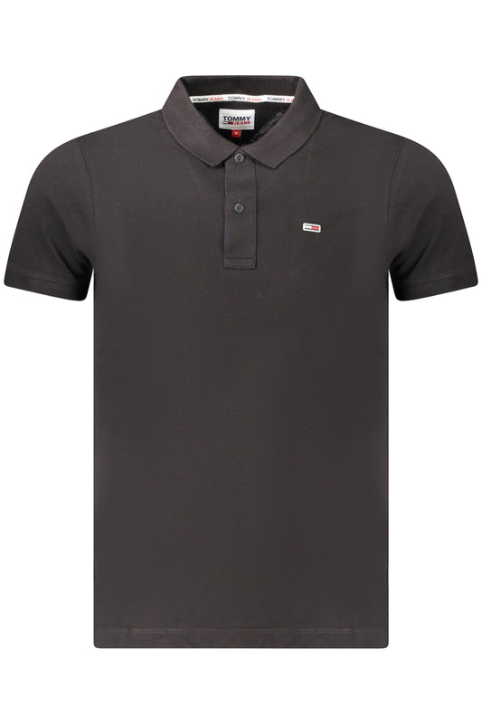 TOMMY HILFIGER HERREN KURZARM-POLO SCHWARZ