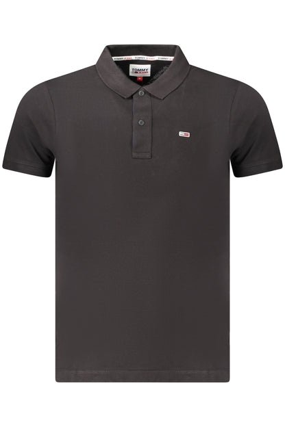 TOMMY HILFIGER HERREN KURZARM-POLO SCHWARZ