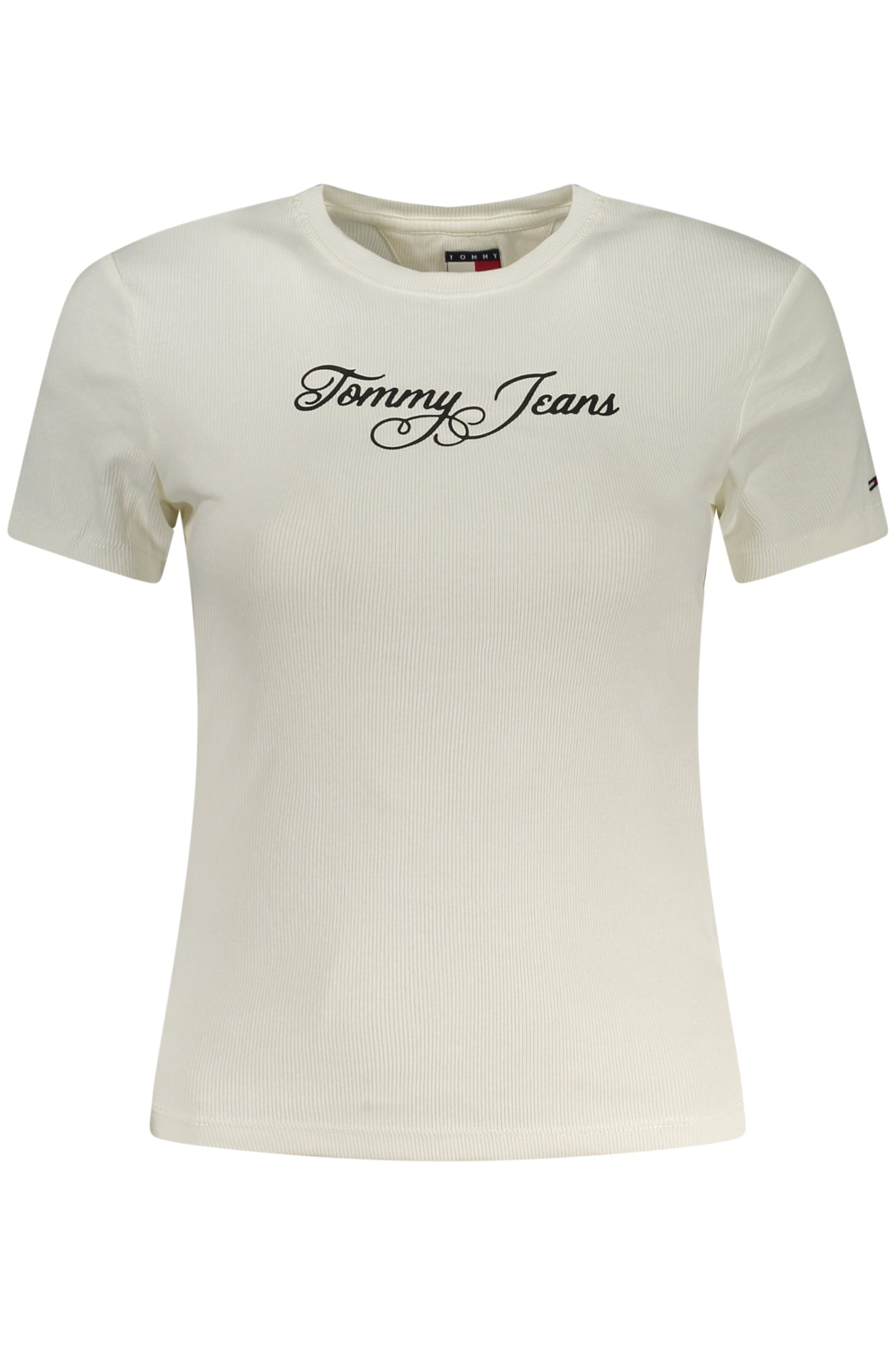 TOMMY HILFIGER DAMEN-T-SHIRT MIT KURZEN ÄRMELN, WEISS