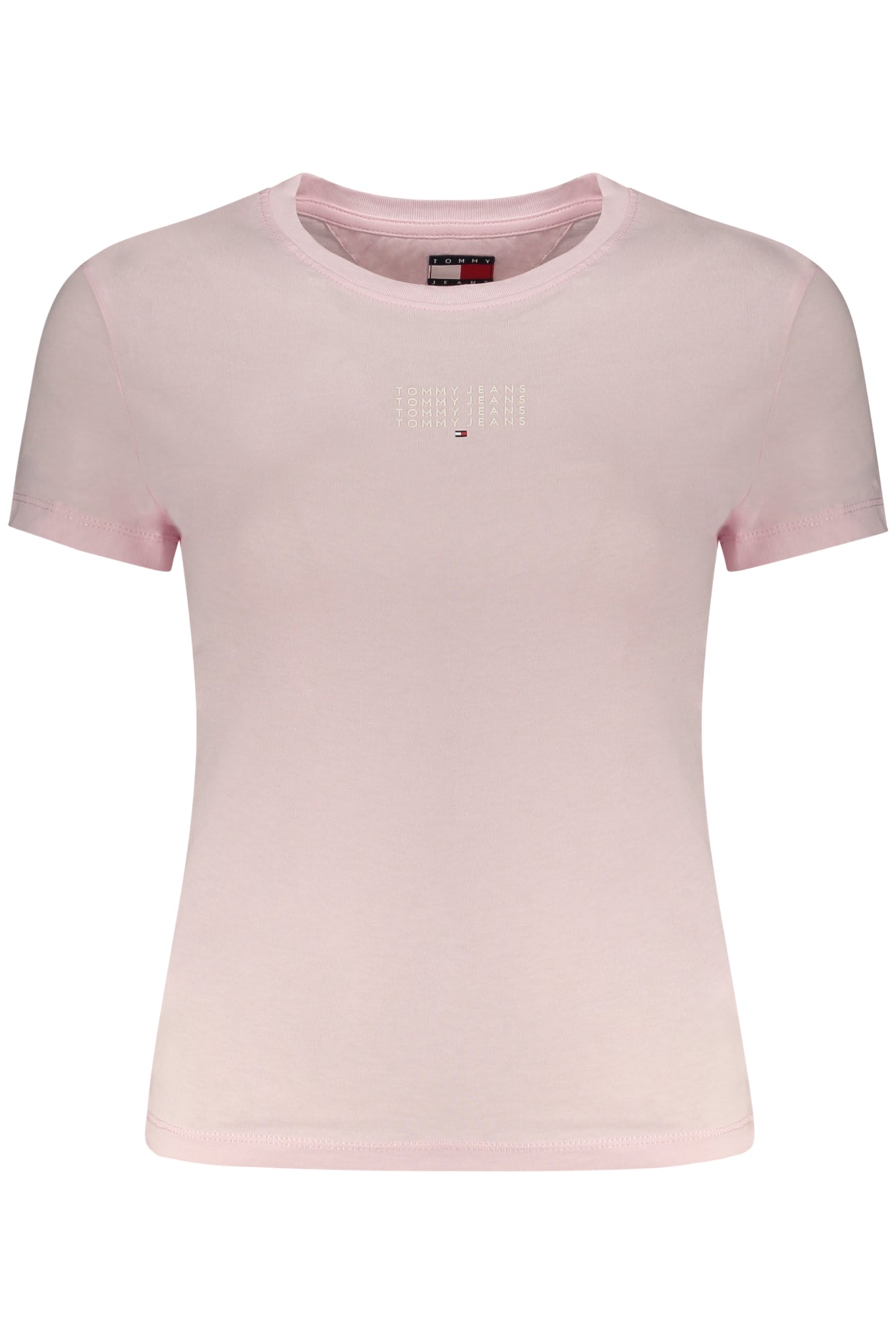 TOMMY HILFIGER DAMEN-T-SHIRT IN PINK MIT KURZEN ÄRMELN
