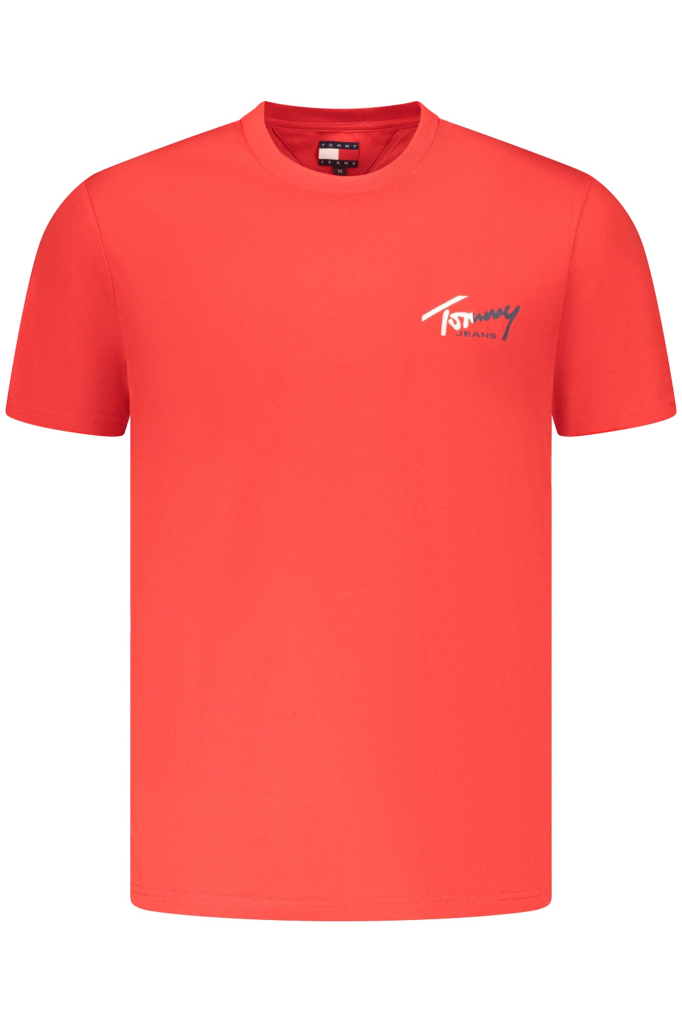 TOMMY HILFIGER Herren-T-Shirt mit kurzen Ärmeln, Rot