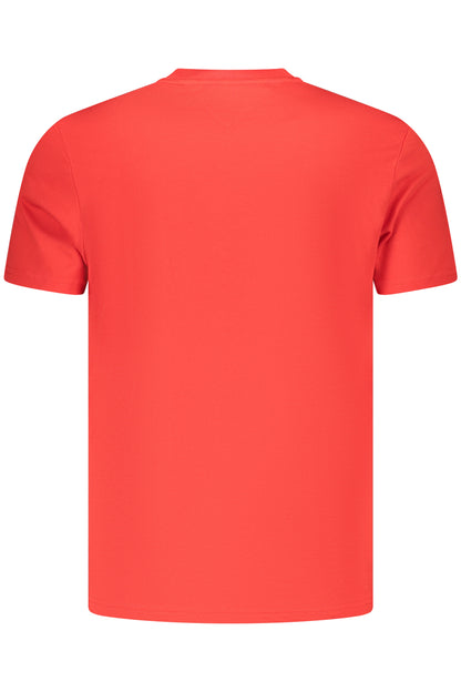 TOMMY HILFIGER Herren-T-Shirt mit kurzen Ärmeln, Rot
