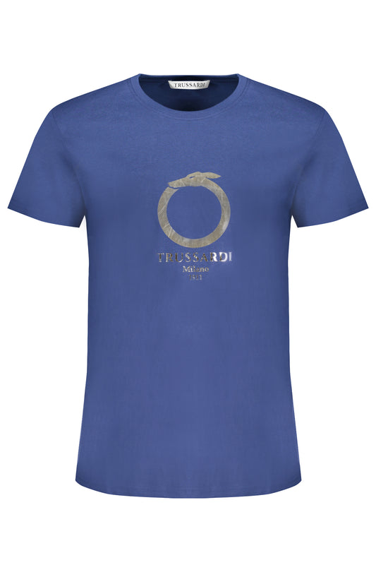 TRUSSARDI HERREN-KURZÄRMELIGES T-SHIRT BLAU