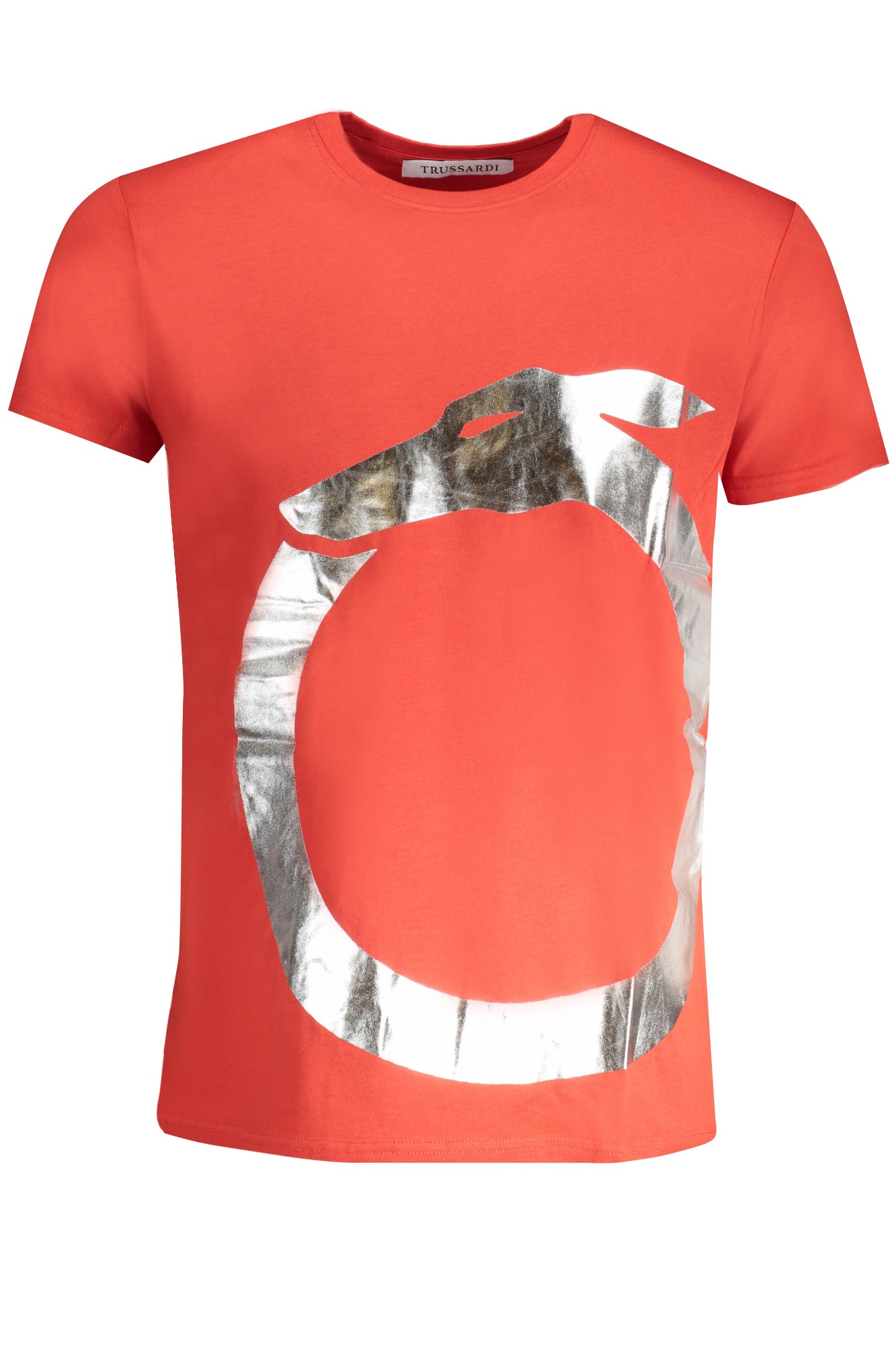 TRUSSARDI HERREN-ROTES KURZARM-T-SHIRT