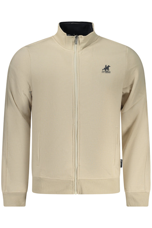 US GRAND Herren-Sweatshirt mit Reißverschluss, beige
