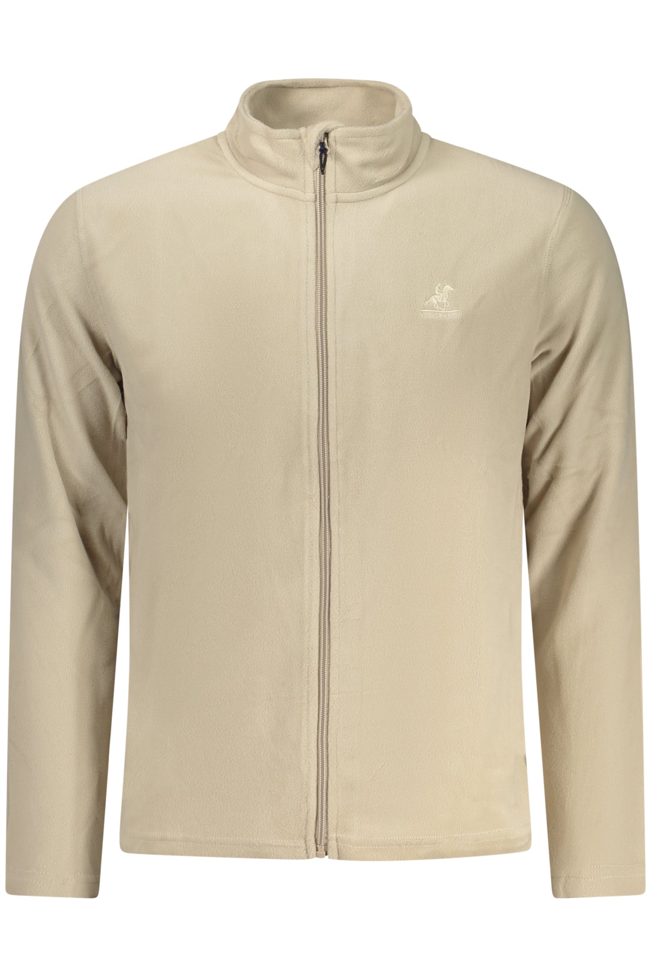US GRAND Herren-Sweatshirt mit Reißverschluss, beige