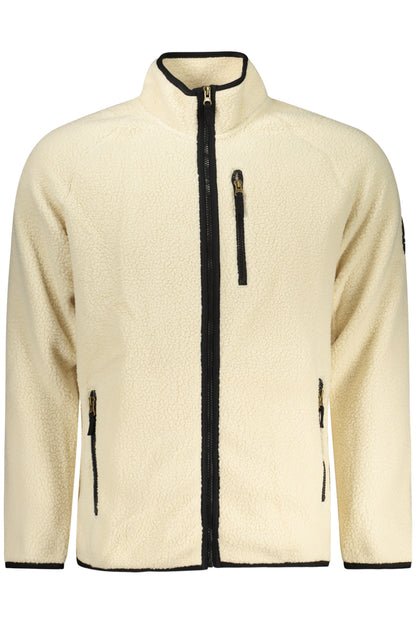US GRAND Herren-Sweatshirt mit Reißverschluss, weiß