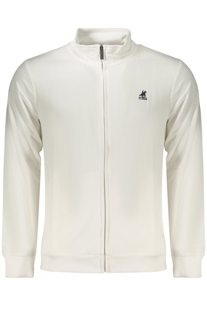 US GRAND Herren-Sweatshirt mit Reißverschluss, weiß