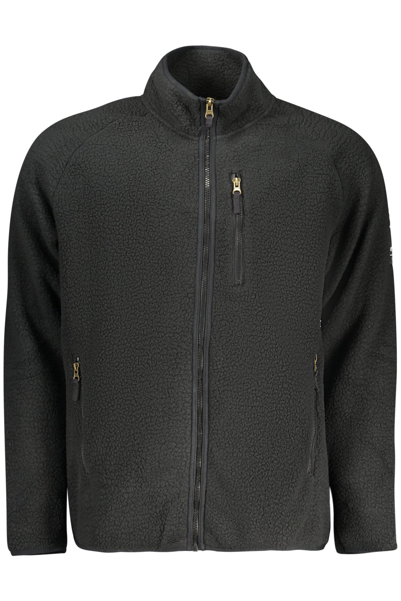 US GRAND Herren-Sweatshirt mit Reißverschluss, schwarz
