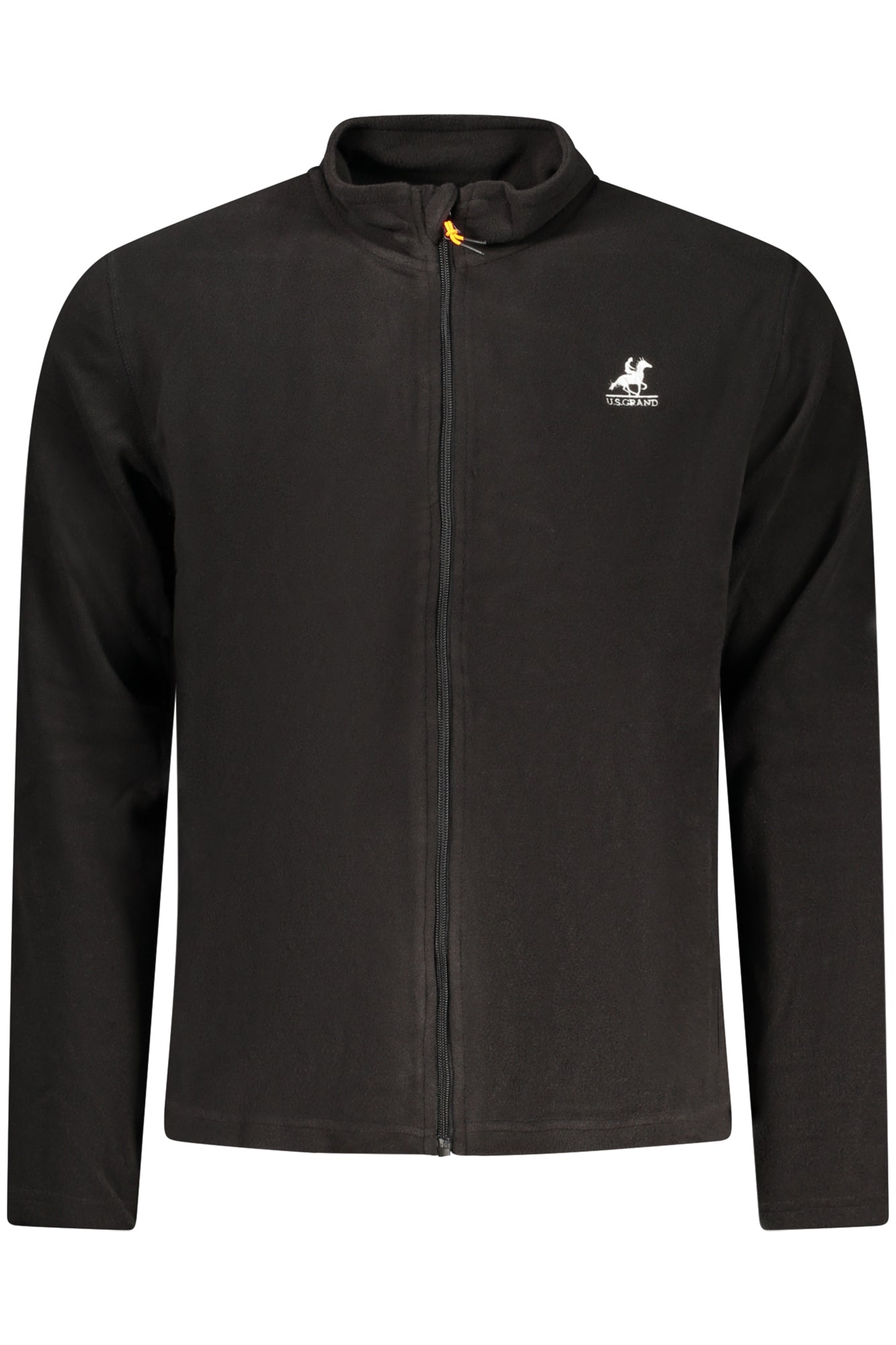 US GRAND Herren-Sweatshirt mit Reißverschluss, schwarz