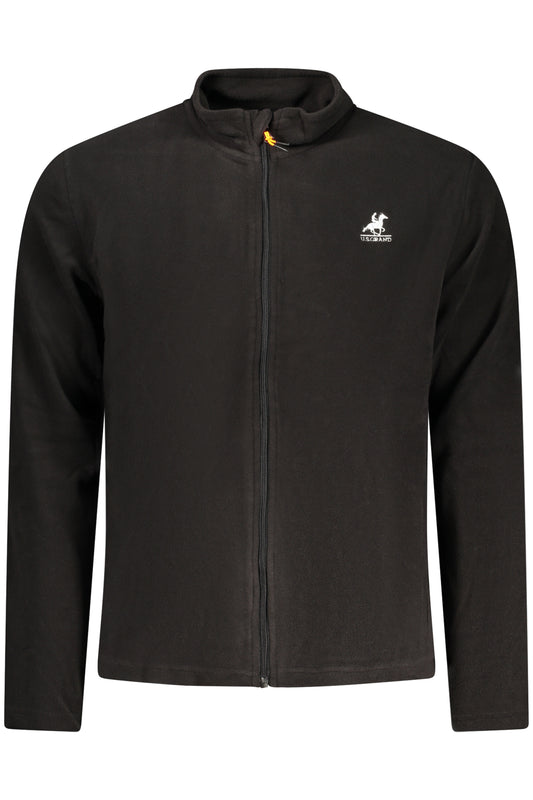 US GRAND Herren-Sweatshirt mit Reißverschluss, schwarz