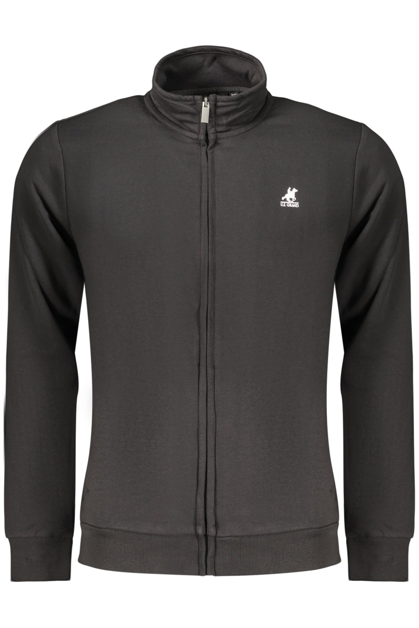 US GRAND Herren-Sweatshirt mit Reißverschluss, schwarz