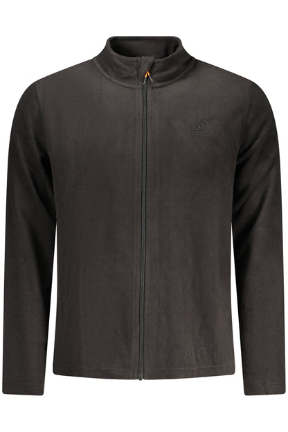 US GRAND Herren-Sweatshirt mit Reißverschluss, schwarz