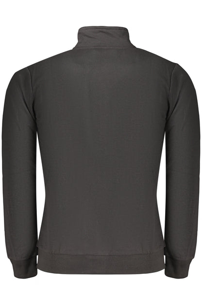 US GRAND Herren-Sweatshirt mit Reißverschluss, schwarz