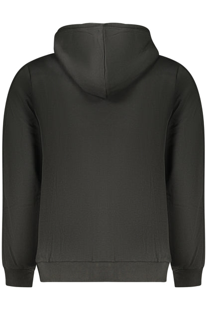 US GRAND Herren-Sweatshirt mit Reißverschluss, schwarz